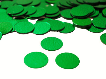 Round Confetti, Green 1/4